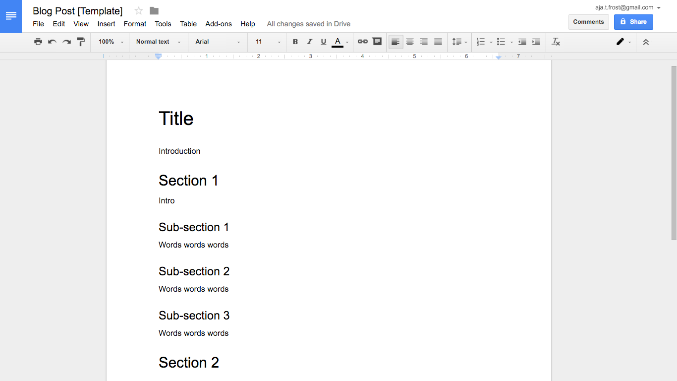 How to create new templates in the free model of Google Docs 8